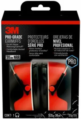 3M 90565-4DC-PS Reusable Earmuffs, Black