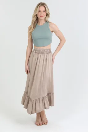 Aylin Ruffle Hem Maxi Skirt