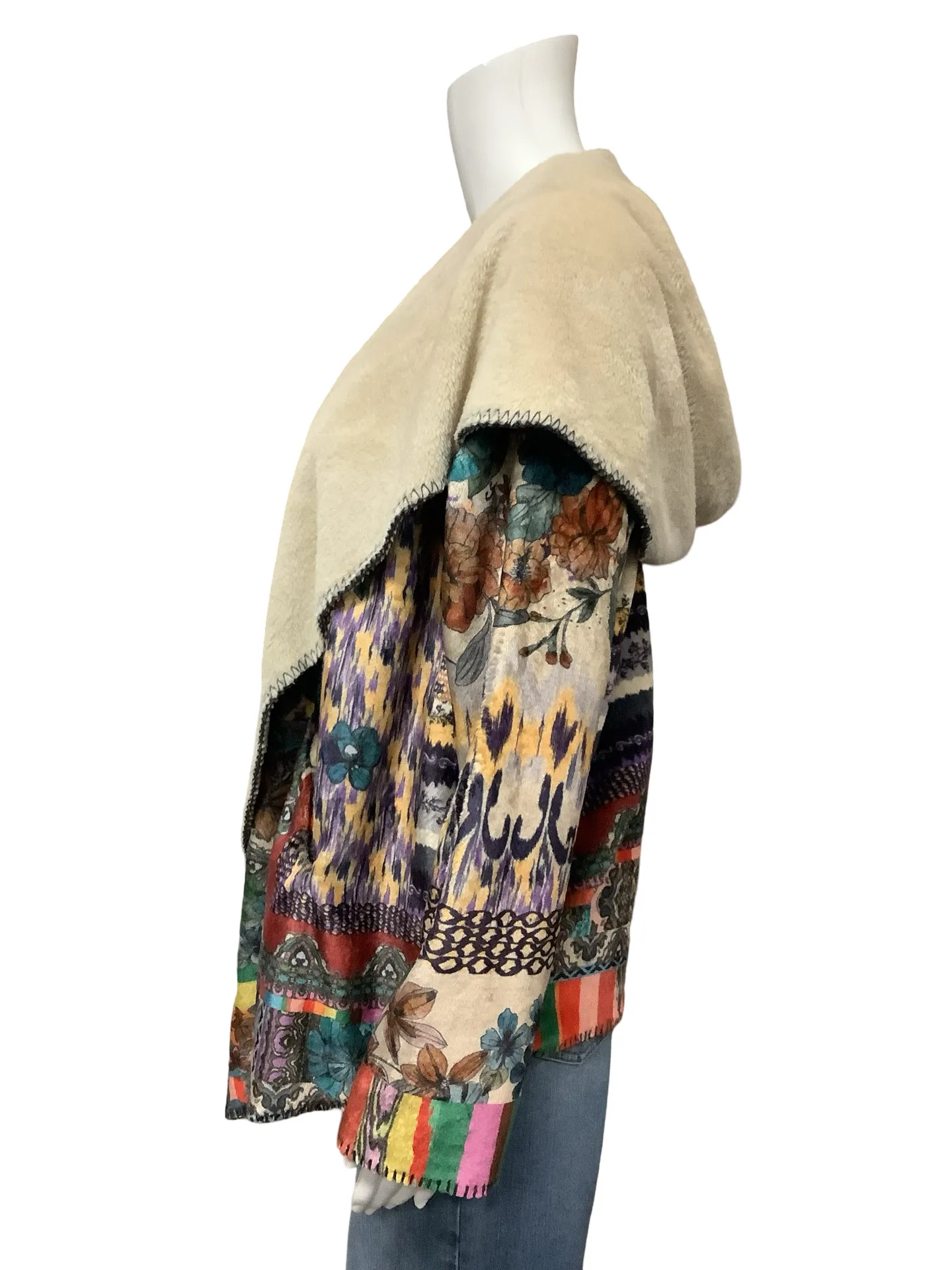 Johnny Was Biya Betzy Print Sherpa Jacket Size: S
