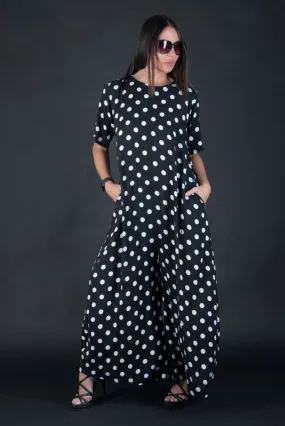 Polka Dots Cotton Jumpsuit Valentin